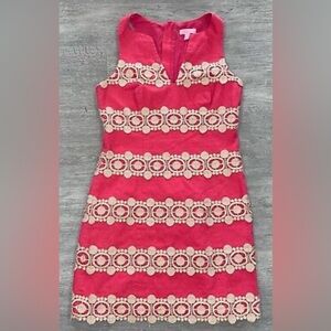 Lilly Pulitzer Pink and Cream Sheath Mini Dress